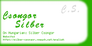 csongor silber business card